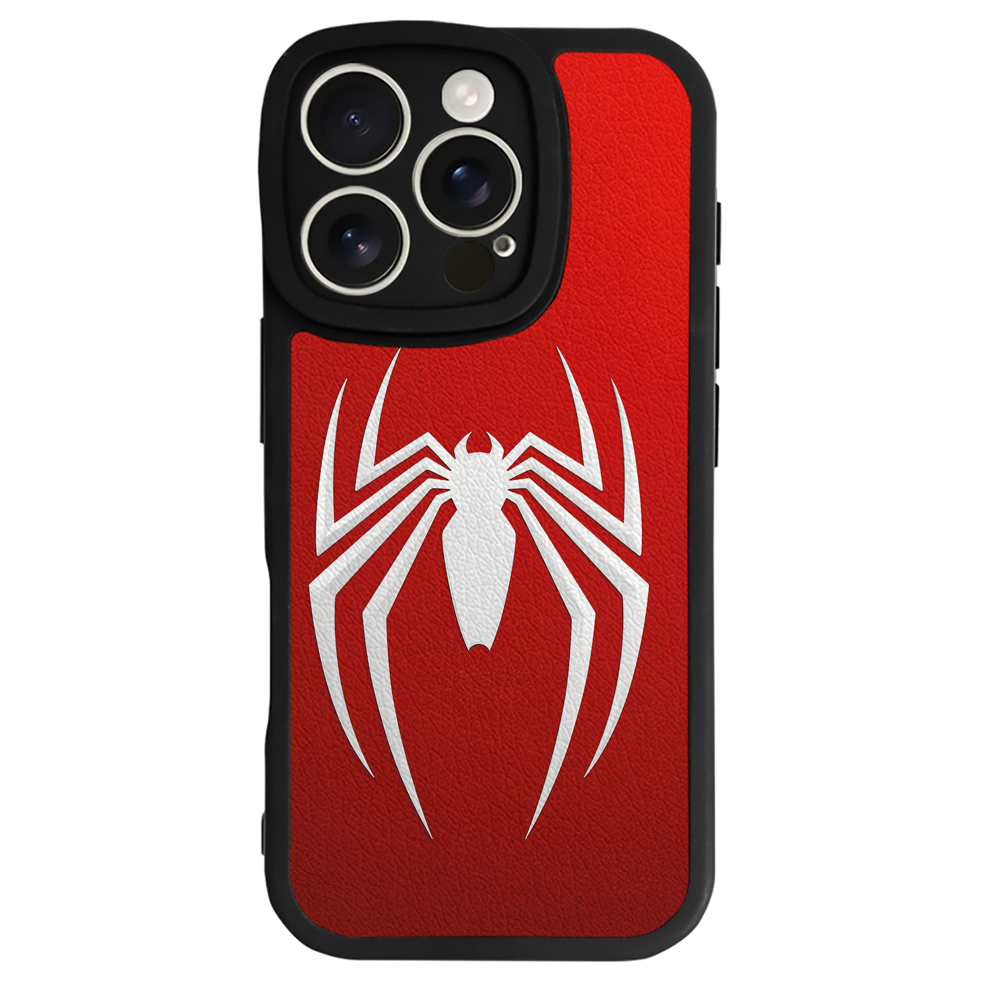 Spider Man スパイダーマン 【iPhone 16シリーズ対応】シリコンスマホケース（レザー調） 材質：シリコン